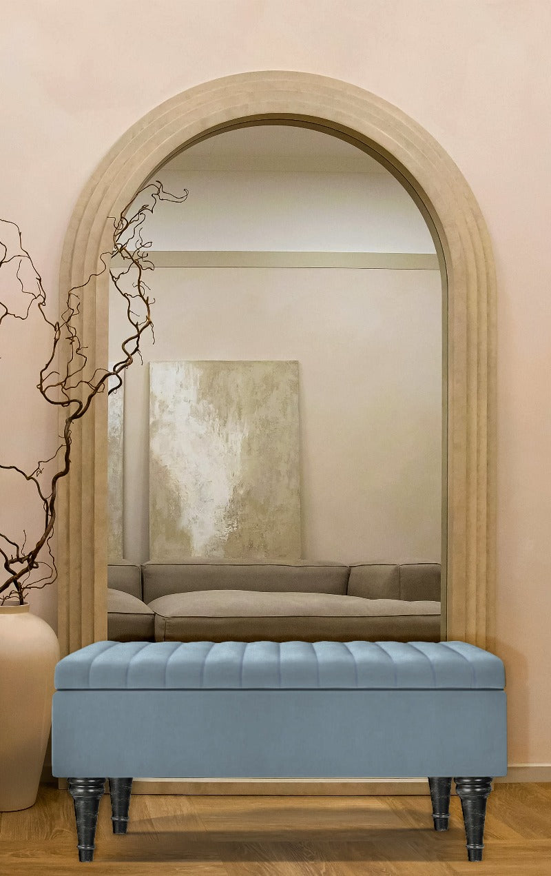 Duck egg Lusso Deep Panel Ottoman storage   