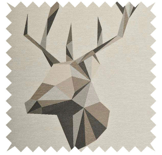 Stag head geometric pattern sample
