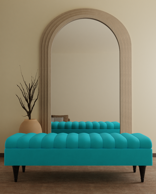 Romo aqua Large Panel Ottoman storage   