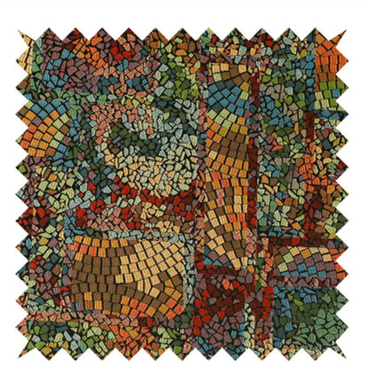 PREMIUM STAINED GLASS FOOTSTOOL | POUFFE FOOTSTOOL TABLE