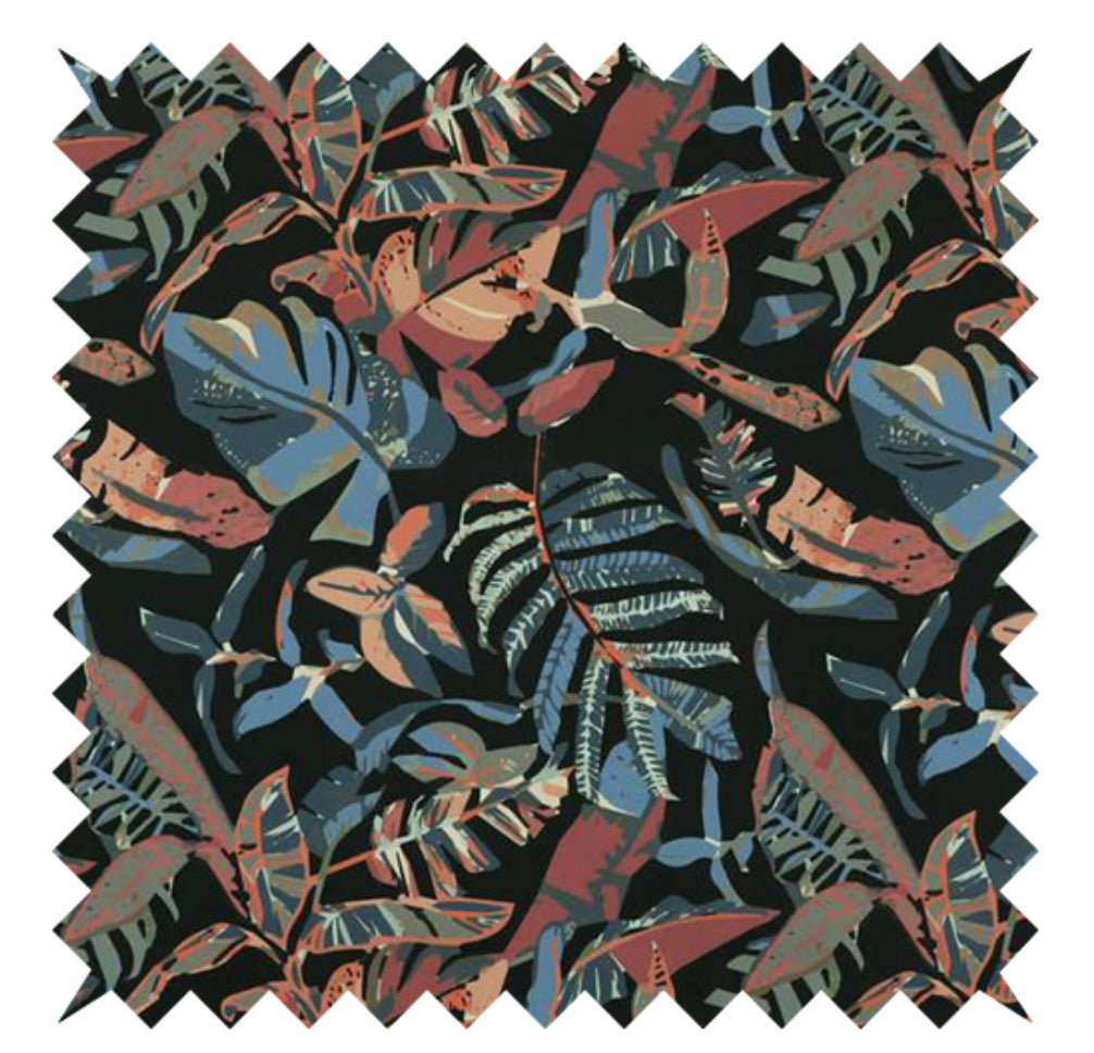 Deep Forrest black floral