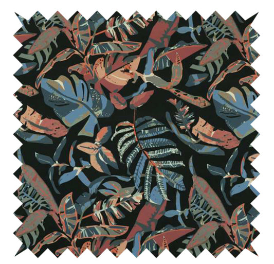 Deep Forrest black floral