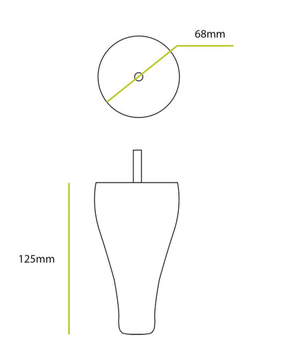 Round wooden feet