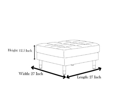 Champagne Chesterfield Footstool | matching Buttoned Footstool