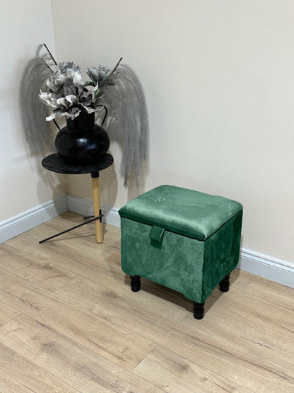Green Ottoman storage   