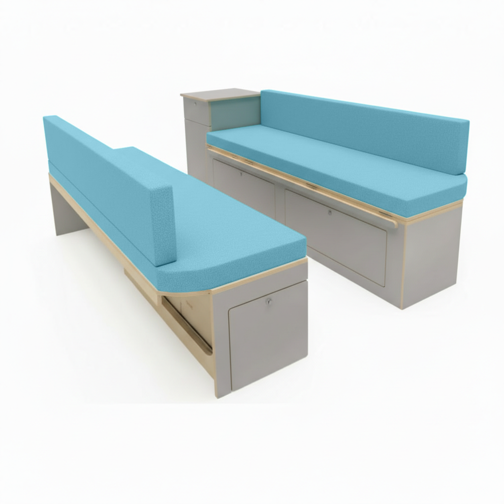 High Density Foam Aqua Fabric for Campervan Conversion

