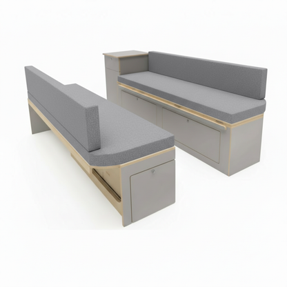 High density foam grey motorhome seat
