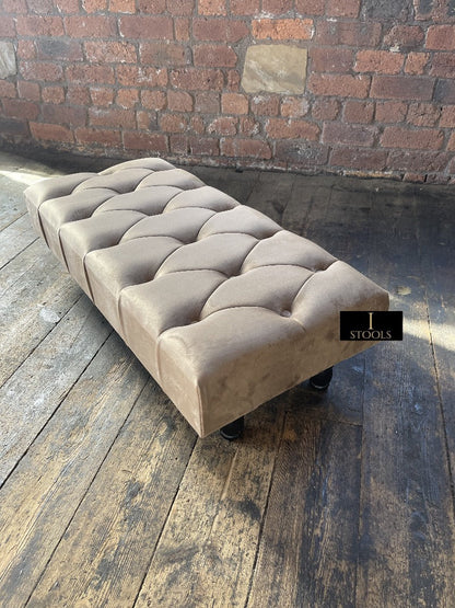 Champagne Beige Ottoman footstool