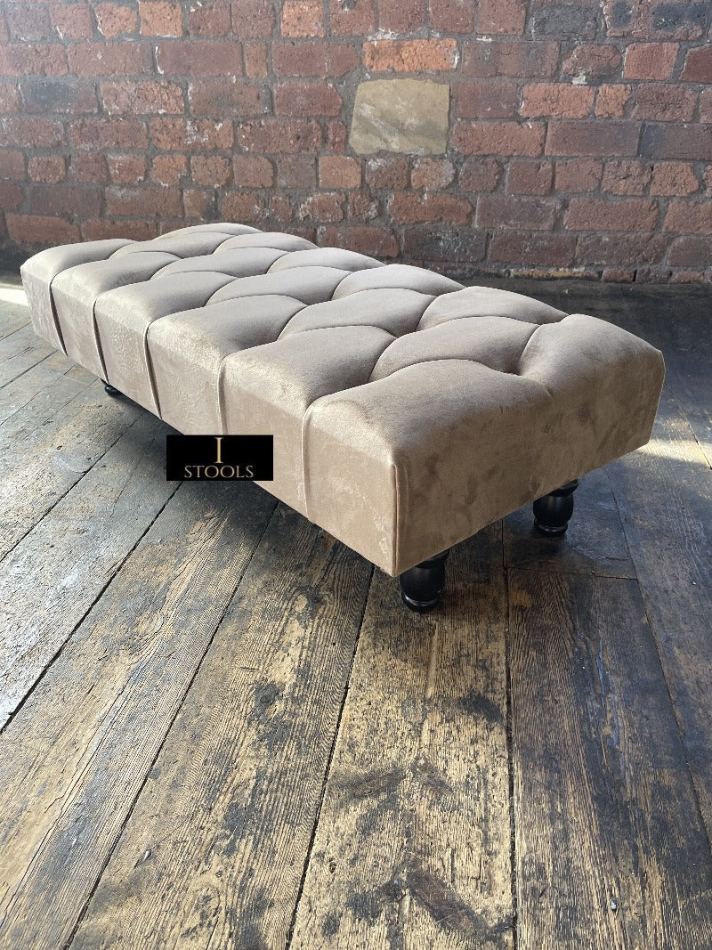 Champagne Beige Ottoman footstool
