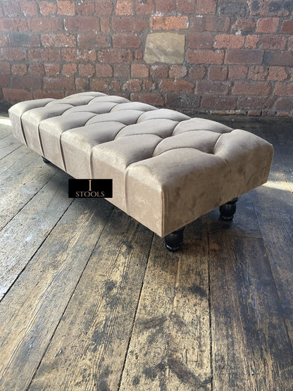 Champagne Beige Ottoman footstool