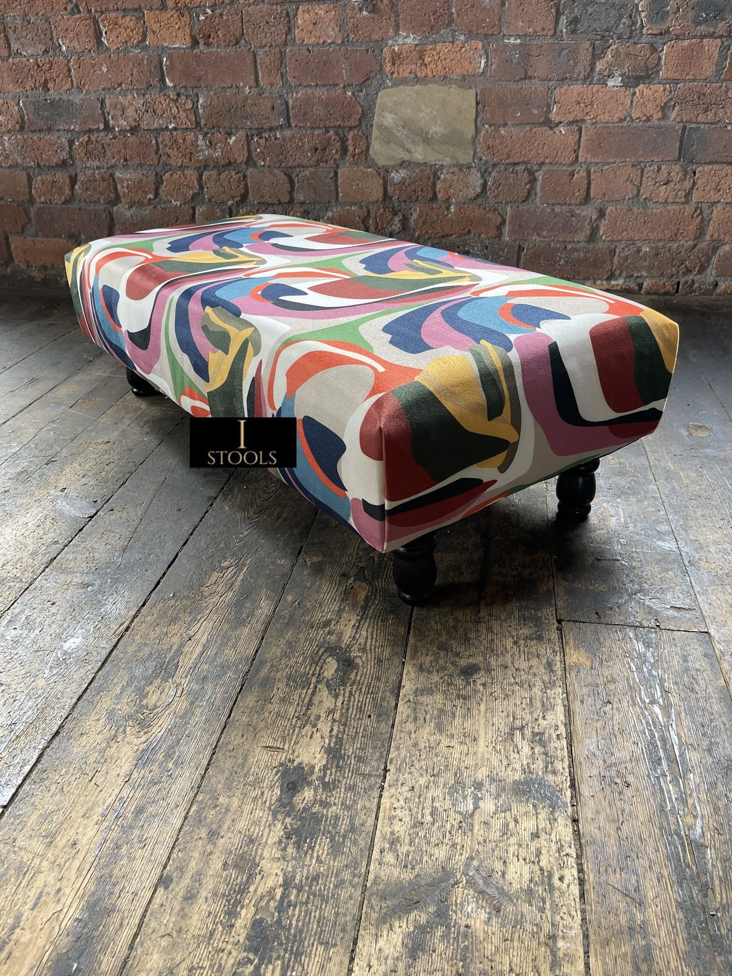 PREMIUM Multi-Coloured PRINTED Footstool