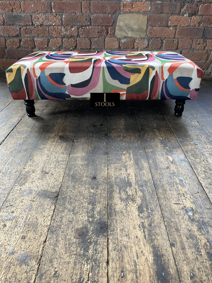PREMIUM Multi-Coloured PRINTED Footstool
