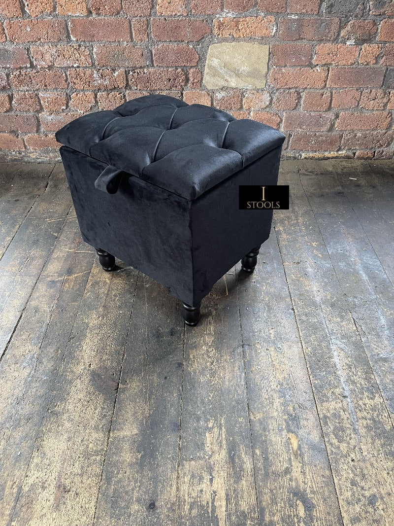 Black Ottoman footstool