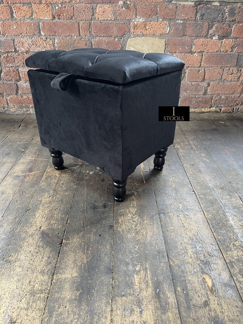 Black Handmade footstool