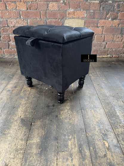 Black Handmade footstool