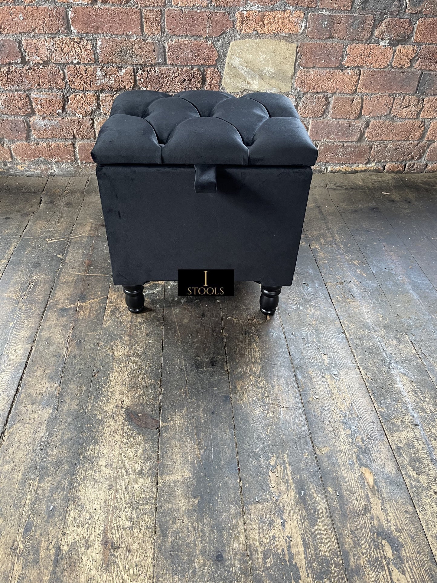Black Small coffee table Storage Box | Black Small Ottoman | side table footstool