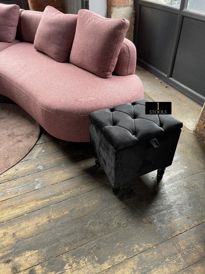 Black Handmade footstool