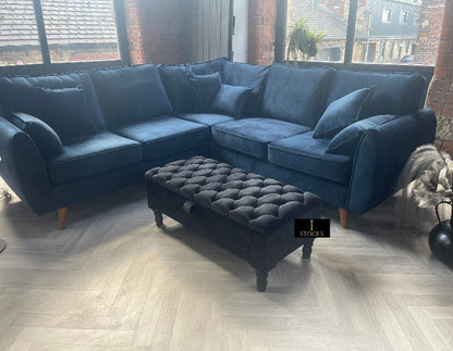 PREMIUM Black Footstool 