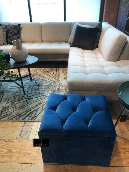 Navy Blue Ottoman footstool