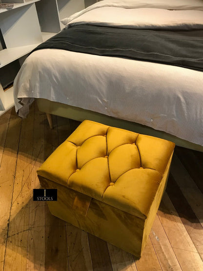 Mustard Gold Ottoman storage
