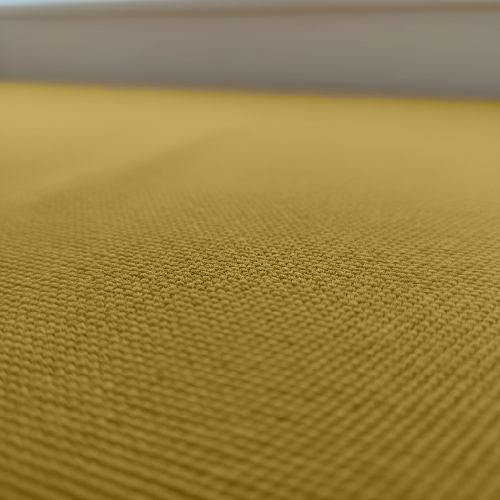 Interior design featuring trapezoid bench pads in Mustard Gold