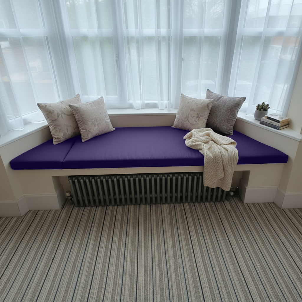 Luxurious indoor seating with high-density foam and box edge detailing