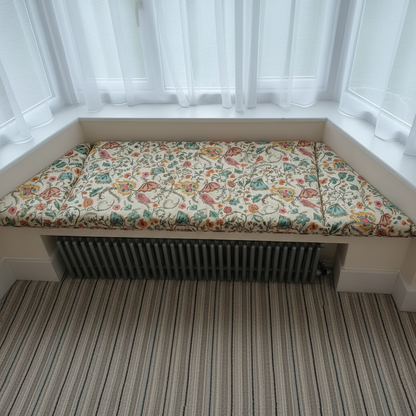 Luxury 3-piece angled bay window cushion set for indoor seating
