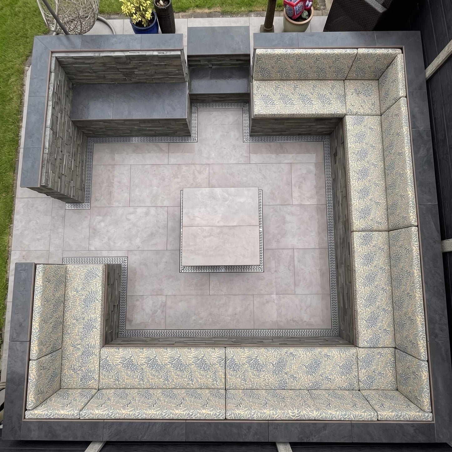 Luxury Bespoke Garden Corner Sofa Cushions with Heavy Duty Zipped Covers