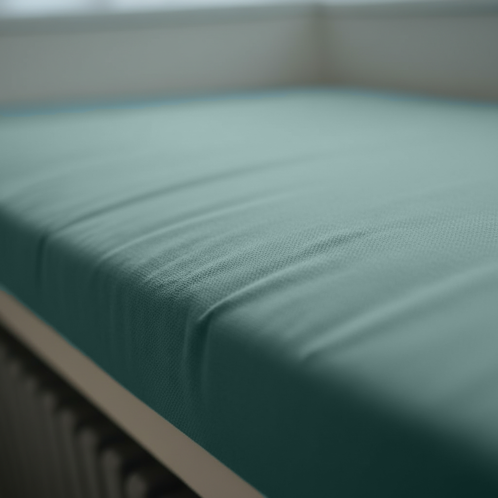Luxury Duck Egg window seat mattress with box edge finish
