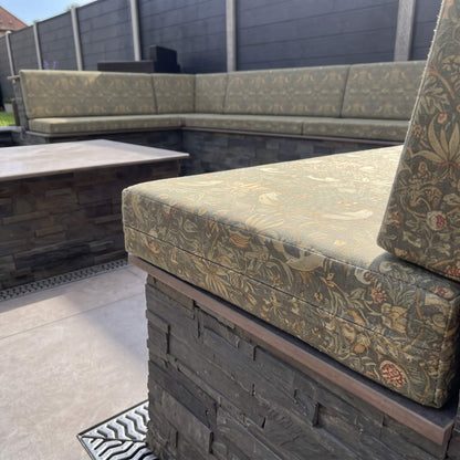 Luxury Outdoor Waterproof Designer Motif Seat Cushions for Garden Furniture
