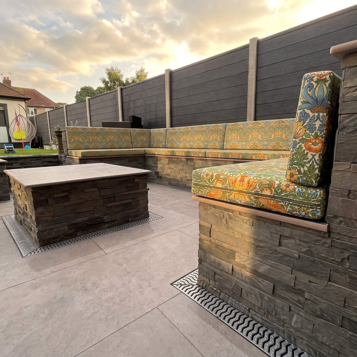 Luxury Waterproof Outdoor Replacement Seat Cushions with High-Density Foam