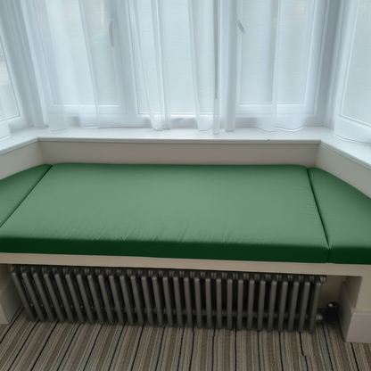 Luxury green window seat mattress with high-density foam
