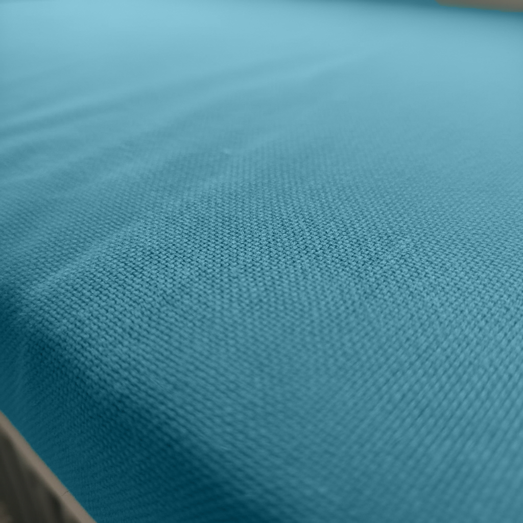 Luxury window seat mattress with high-density foam in aqua
