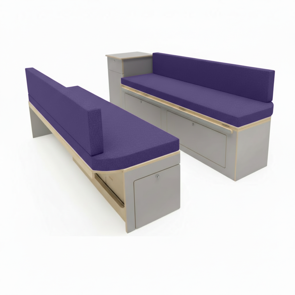 Made to measure purple motorhome seats
