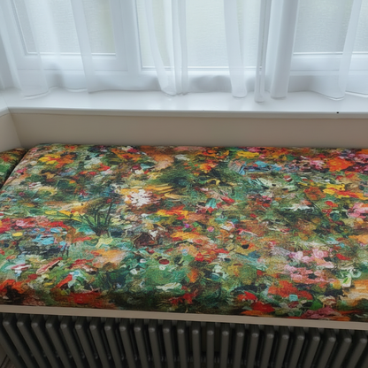 Made to order window seat mattress set tailored for angled bay windows