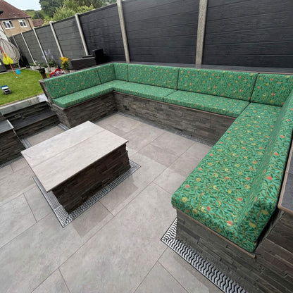 Premium Outdoor Seating Replacement Foam Cushions with Waterproof Canvas Fabric