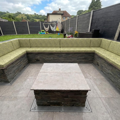Premium Waterproof Garden Bench Seating Cushions With Contemporary Pattern
