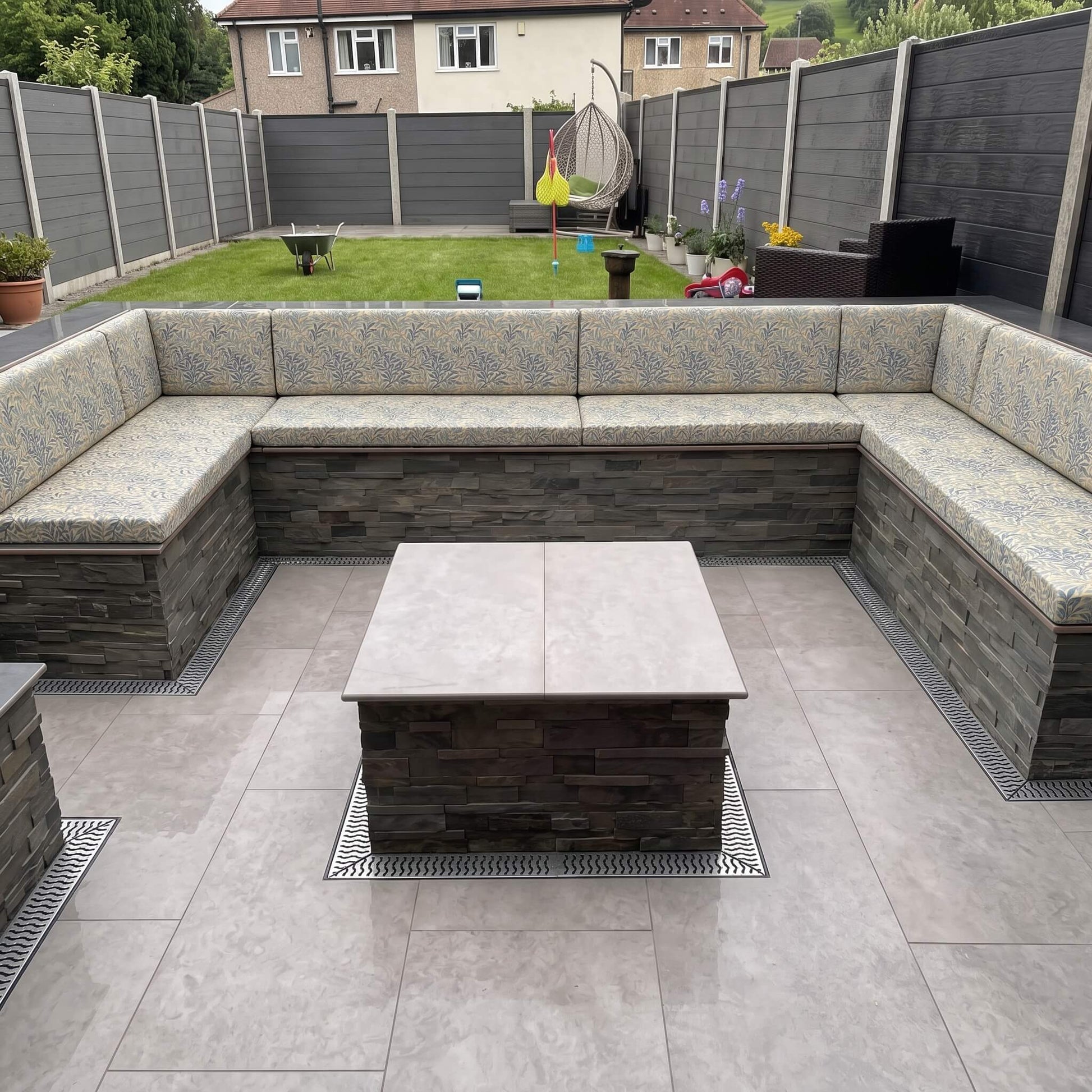 Premium Waterproof Garden Seating Cushions for Outdoor Corner Sofa