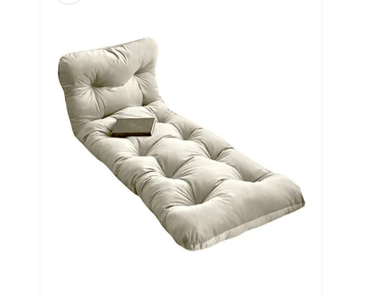 CREAMY WHITE FLUID VELVET FLOOR SEATING