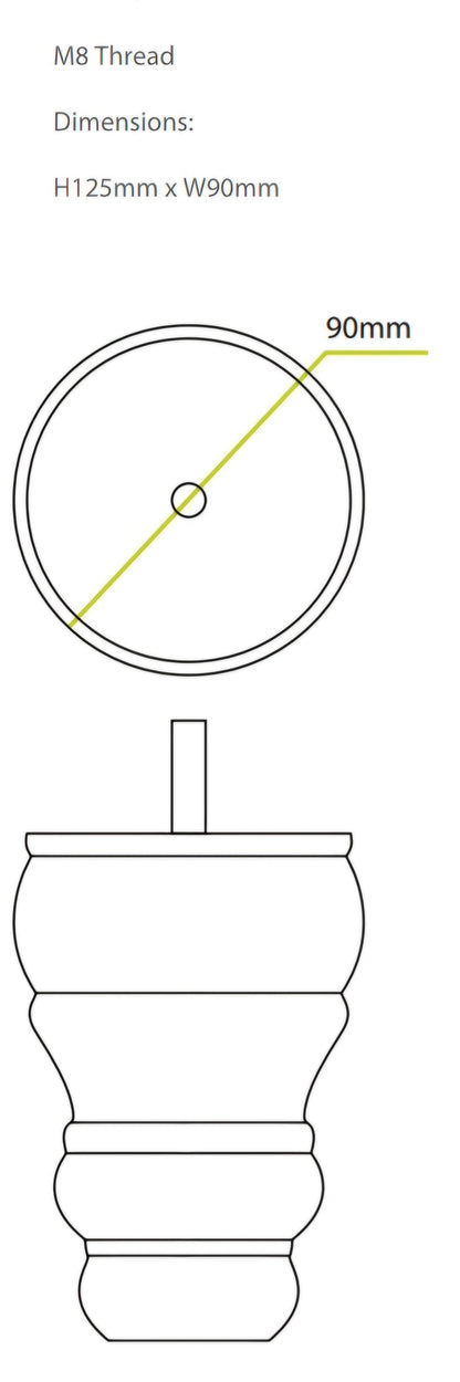 Non storage Chesterfield Footstool Bench, Pouffe footrest