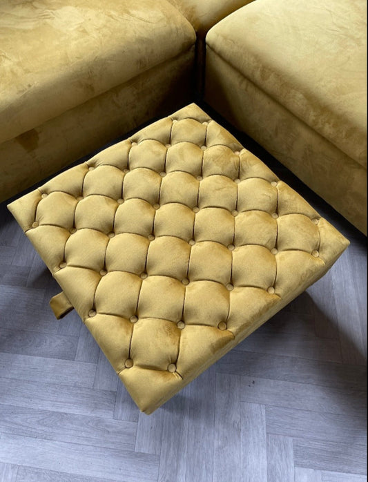 PREMIUM Velvet Square Ottoman Storage bench | coffee Table