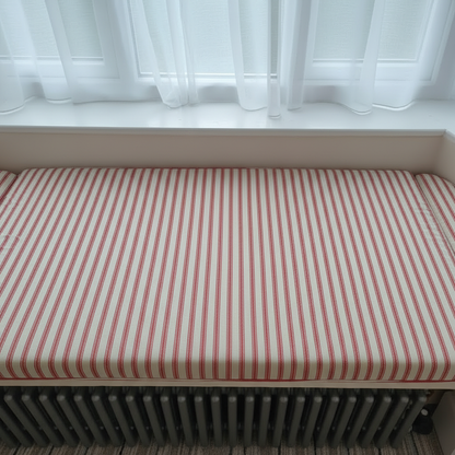 Side profile of high-density foam seating pad showing structured box edge thickness