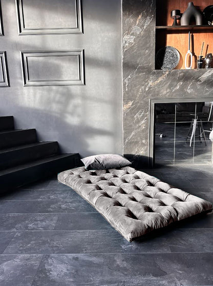 Multicolour Large velvet floor cushions