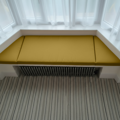 Thick, supportive foam and piping detail for indoor seating comfort
