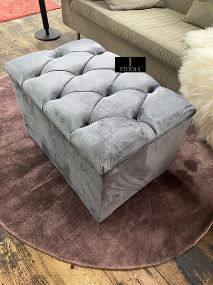Dark Grey Ottoman footstool