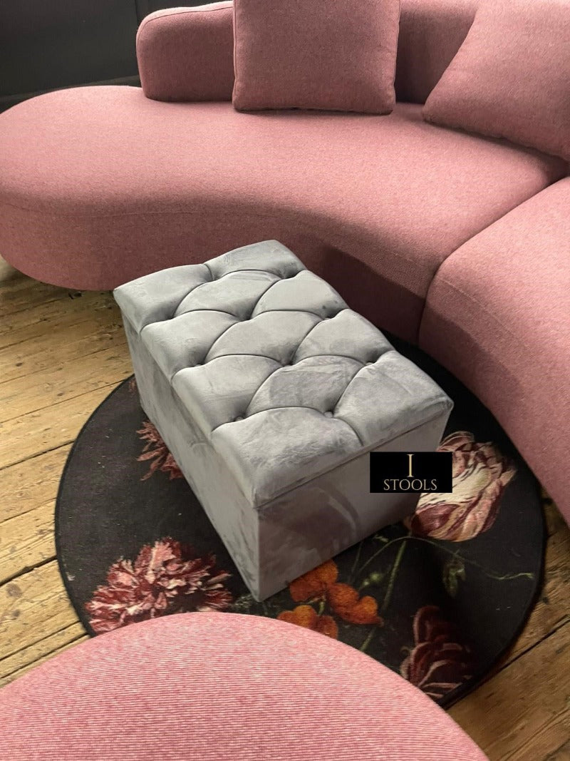 Dark Grey Handmade footstool