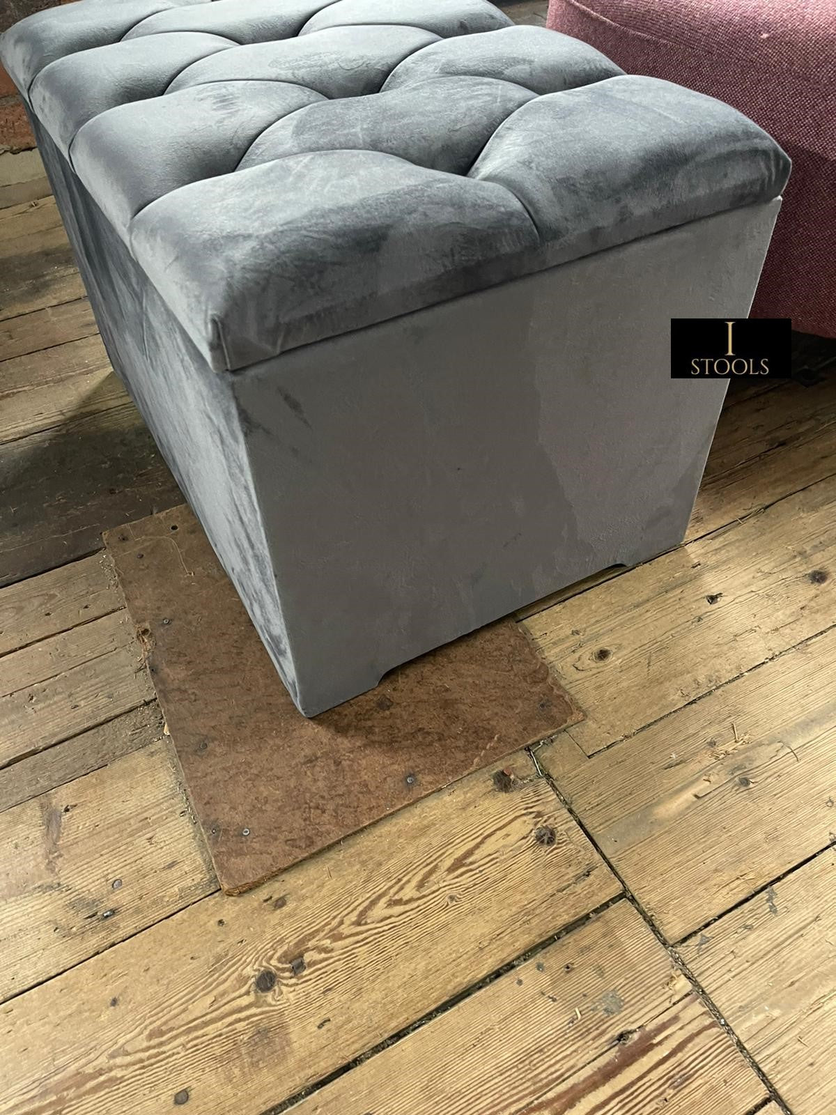 Dark Grey coffee table Ottoman Storage Box seat