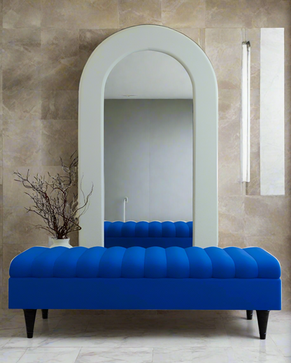 Blue Romo Panel Ottoman Coffee Table Bench seat