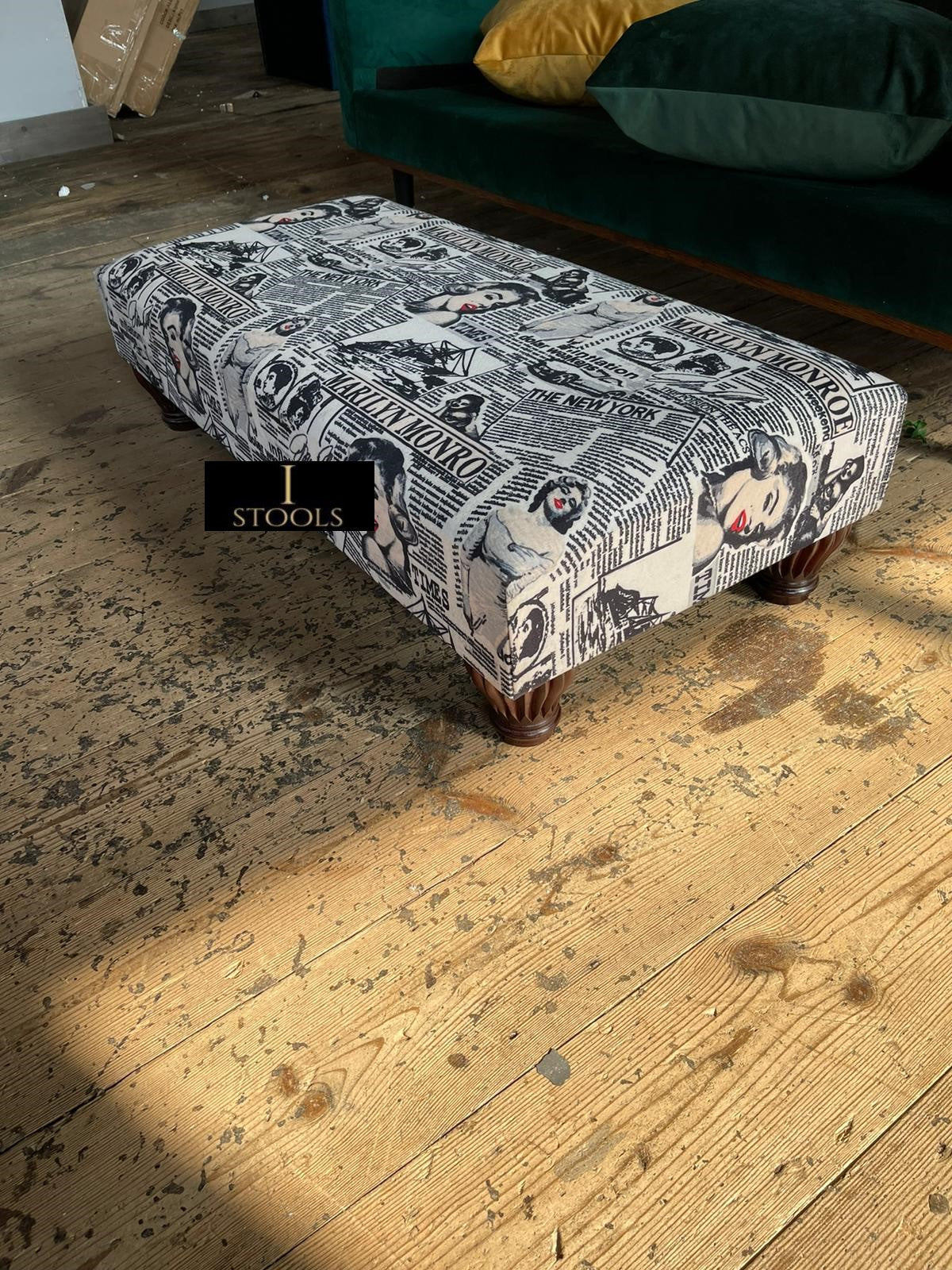 Marilyn Monroe printed fabric  Footstool Bench