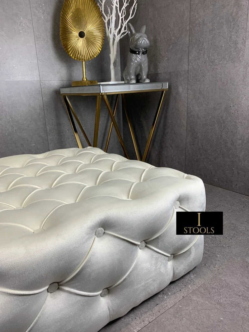 Creamy White Ottoman seat 